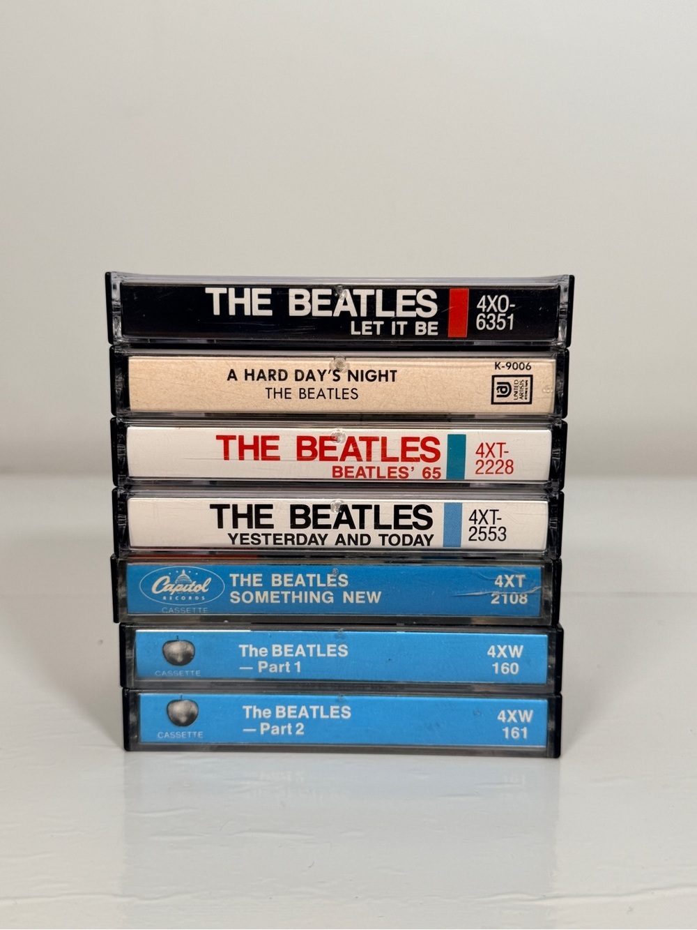 Vintage The Beatles Cassette Tape Lot 7 Albums White Album Let It Be